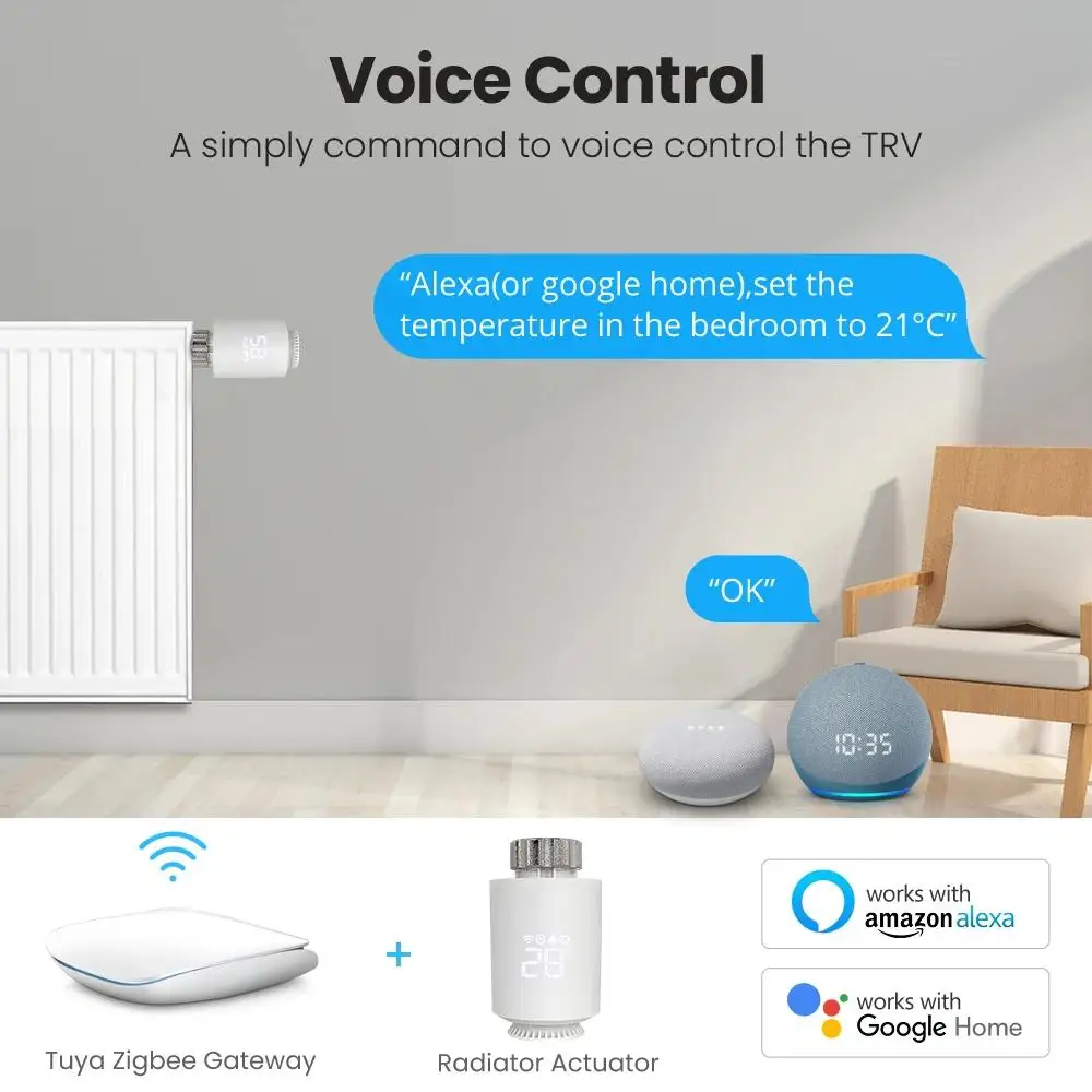 Tuya Zigbee умный дом, контроль температуры отопления, клапан, программа разделения приложения, управление временем Alexa Google Assistant
Tuya Zigbee умный дом, контроль температуры отопления, клапан, программа разделения приложения, управление временем Alexa Google Assistant