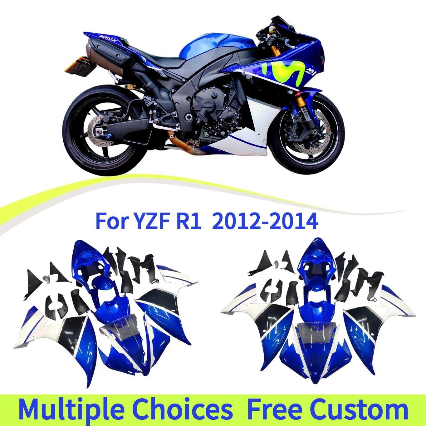 ABS Fairings For YAMAHA YZF R1 2012 2013 2014 R1 Motorcycle Accessories Body Shell Plastic Kit
ABS Fairings For YAMAHA YZF R1 2012 2013 2014 R1 Motorcycle Accessories Body Shell Plastic Kit
