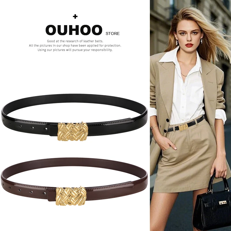 New Women Belt Skinny Leather Belt with Gold Buckle Ladies Belts Elegant Thin Waist Belt for Dress Jeans Pants
New Women Belt Skinny Leather Belt with Gold Buckle Ladies Belts Elegant Thin Waist Belt for Dress Jeans Pants