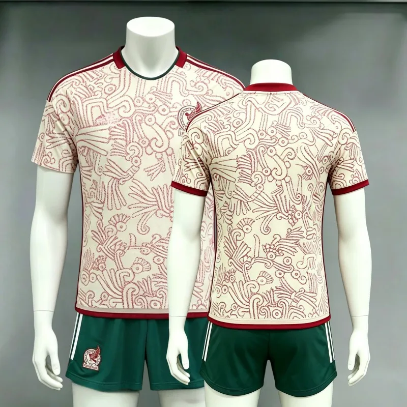 Mexico Team Jersey Set Men's Breathable Quick Dry Soccer Jersey + Shorts Kit Vintage Aztec Pattern Football Uniform for Fans
Mexico Team Jersey Set Men's Breathable Quick Dry Soccer Jersey + Shorts Kit Vintage Aztec Pattern Football Uniform for Fans