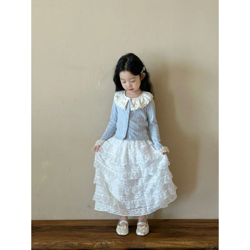 Girls Spring and Autumn New High-End Korean Style Lace Pleated Skirt
Girls Spring and Autumn New High-End Korean Style Lace Pleated Skirt