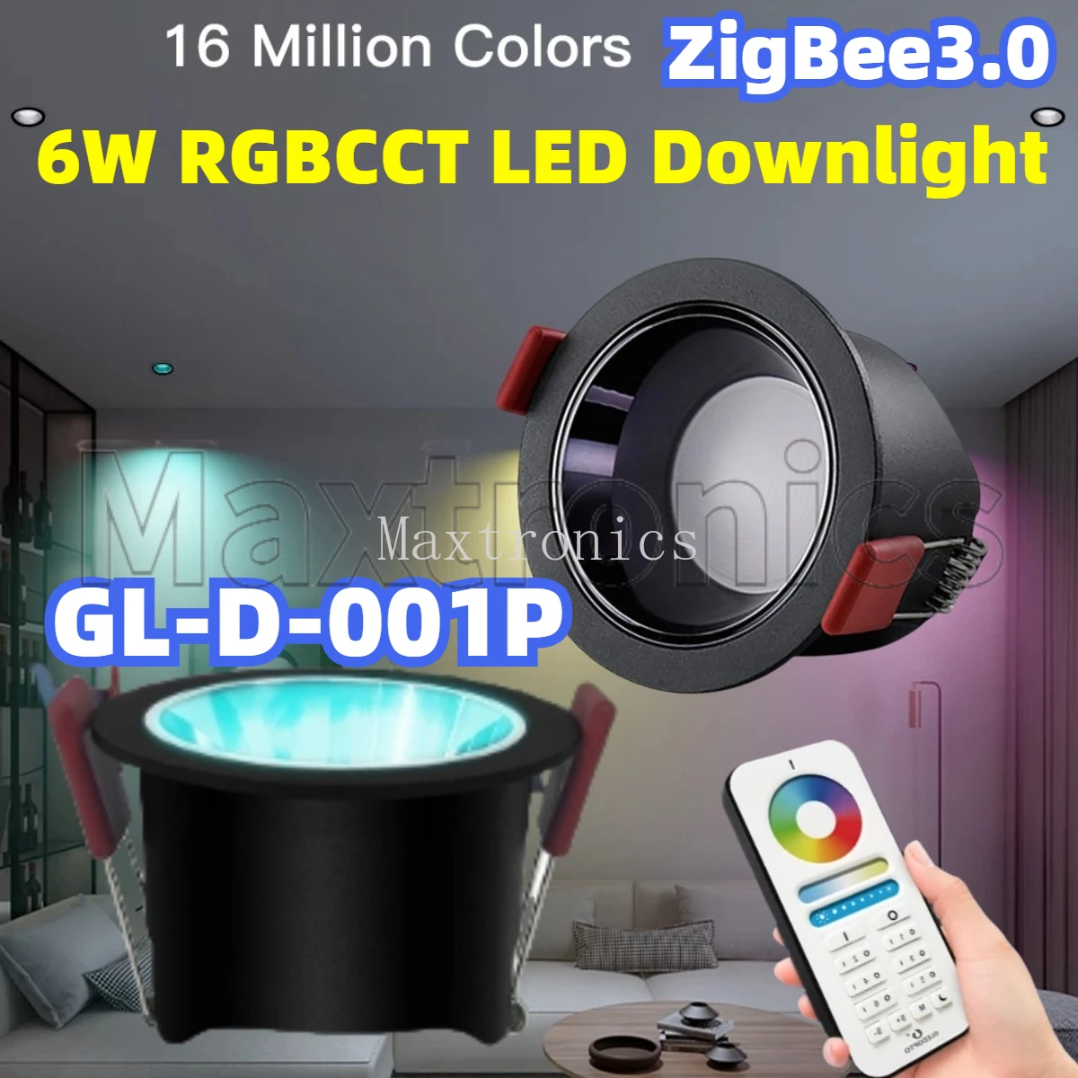 6W ZigBee3.0 RGBCCT LED Downlight GL-D-001P Recessed Lighting ZigBee2mqtt Home Assistant App Voice Remote Control Ceiling Lamps
6W ZigBee3.0 RGBCCT LED Downlight GL-D-001P Recessed Lighting ZigBee2mqtt Home Assistant App Voice Remote Control Ceiling Lamps