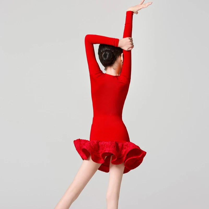 Children's girl ballroom Latin dance costume 2026 new practice outfit, red performance full skirt stage performance outfit set
Children's girl ballroom Latin dance costume 2026 new practice outfit, red performance full skirt stage performance outfit set