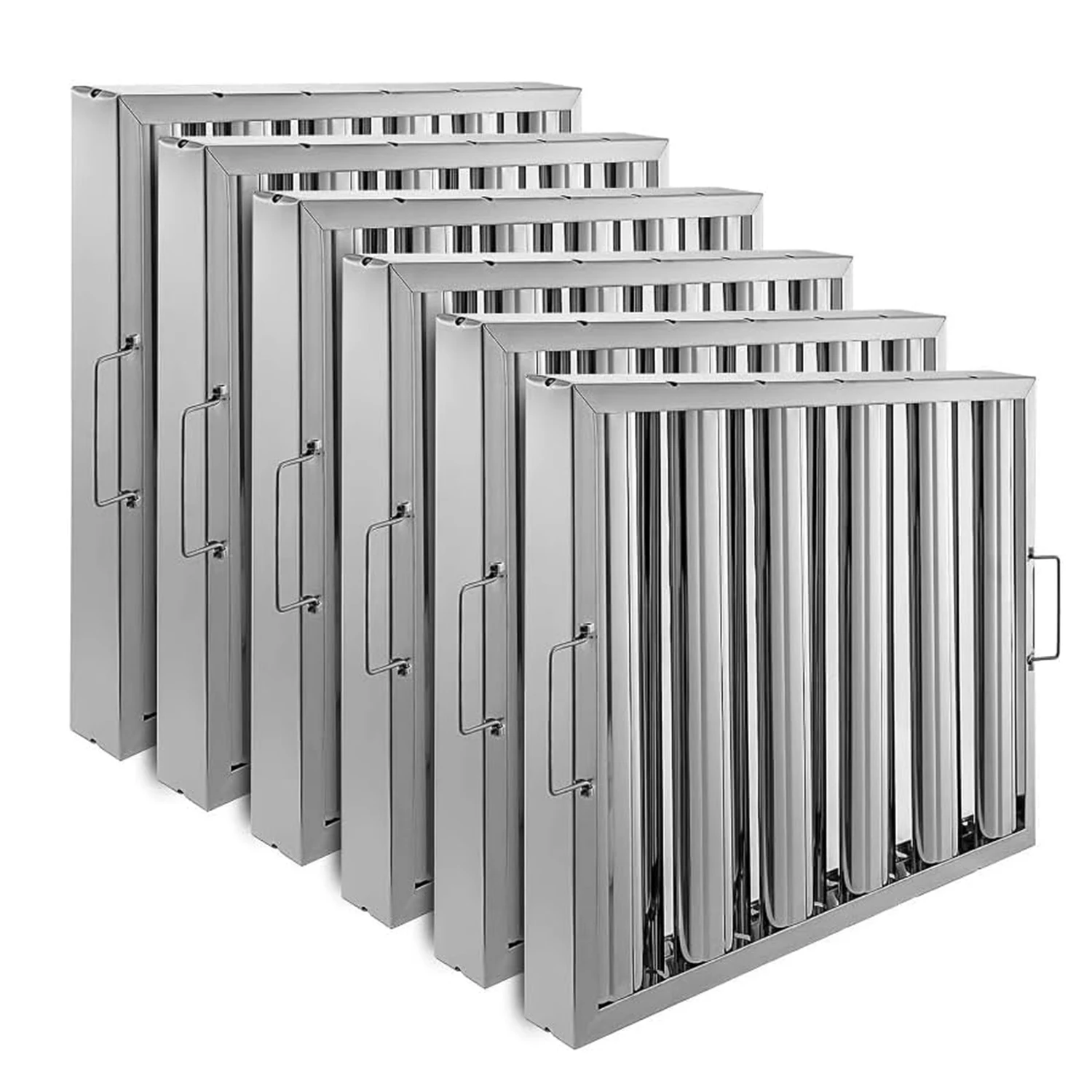 6-Pack Commercial Hood Filters – 50 x 50 x 5 cm, Grease Baffle Filter Stainless Steel Kitchen Extraction Hood, for Kitchen & Restaurant Exhaust Hood Systems – Silver
6-Pack Commercial Hood Filters – 50 x 50 x 5 cm, Grease Baffle Filter Stainless Steel Kitchen Extraction Hood, for Kitchen & Restaurant Exhaust Hood Systems – Silver
