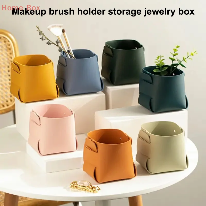 1Pcs PU Leather Storage Box Nordic Desktop Decorate Jewelry Keys Display Tray Makeup Organizer Container Books Plants Holder
1Pcs PU Leather Storage Box Nordic Desktop Decorate Jewelry Keys Display Tray Makeup Organizer Container Books Plants Holder