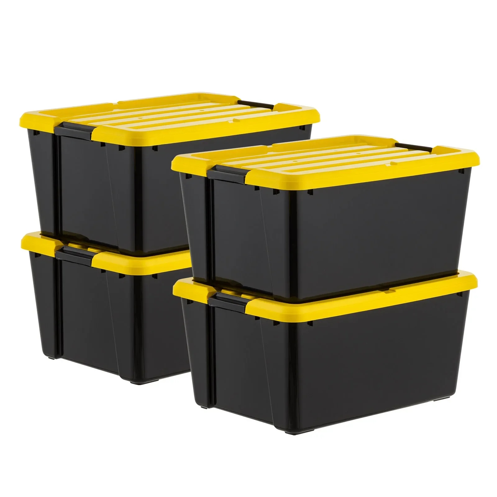 IRIS 45 Qt Black Plastic Stackable Storage Bin with Lid Tote, Plastic Storage Container with Lid, 4-Pack
IRIS 45 Qt Black Plastic Stackable Storage Bin with Lid Tote, Plastic Storage Container with Lid, 4-Pack