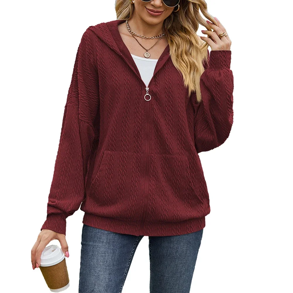 Clothing Top 1pc Solid Color Cardigan Spandex Sweatshirt Casual Vacation Coat Women Daily Zip-Up Hoodie Jacket
Clothing Top 1pc Solid Color Cardigan Spandex Sweatshirt Casual Vacation Coat Women Daily Zip-Up Hoodie Jacket