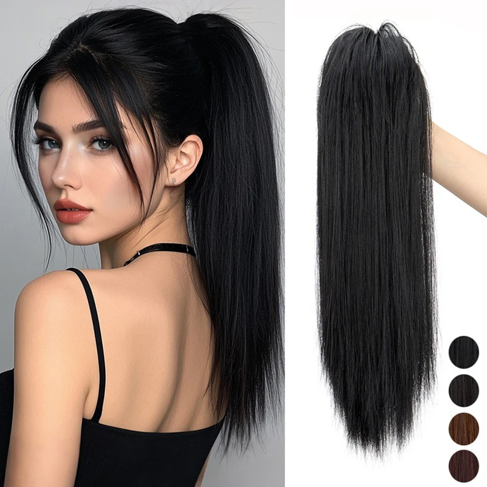 Women's Straight Hair Claw Clip Ponytail Extensions, Brown/Black 18 Inch Synthetic Wig Fluffy for Daily Use
Women's Straight Hair Claw Clip Ponytail Extensions, Brown/Black 18 Inch Synthetic Wig Fluffy for Daily Use