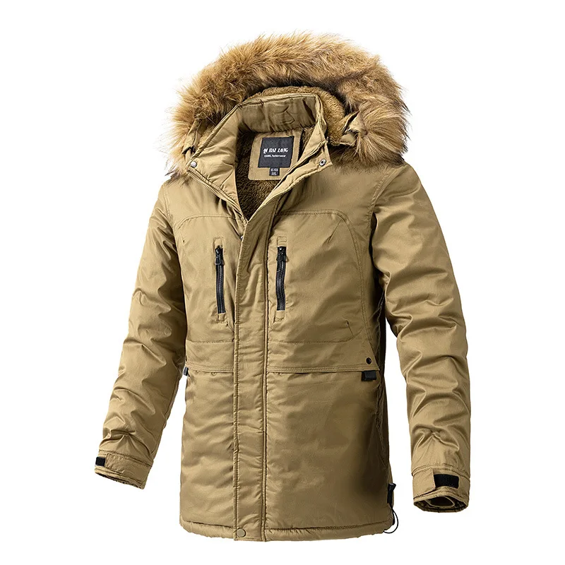 Men Warm Parkas Winter Fleece Thick Fur Collar Long Parka Jacket Men's Fashion Casual Windproof Detachable Hat Jackets Coat Male
Men Warm Parkas Winter Fleece Thick Fur Collar Long Parka Jacket Men's Fashion Casual Windproof Detachable Hat Jackets Coat Male