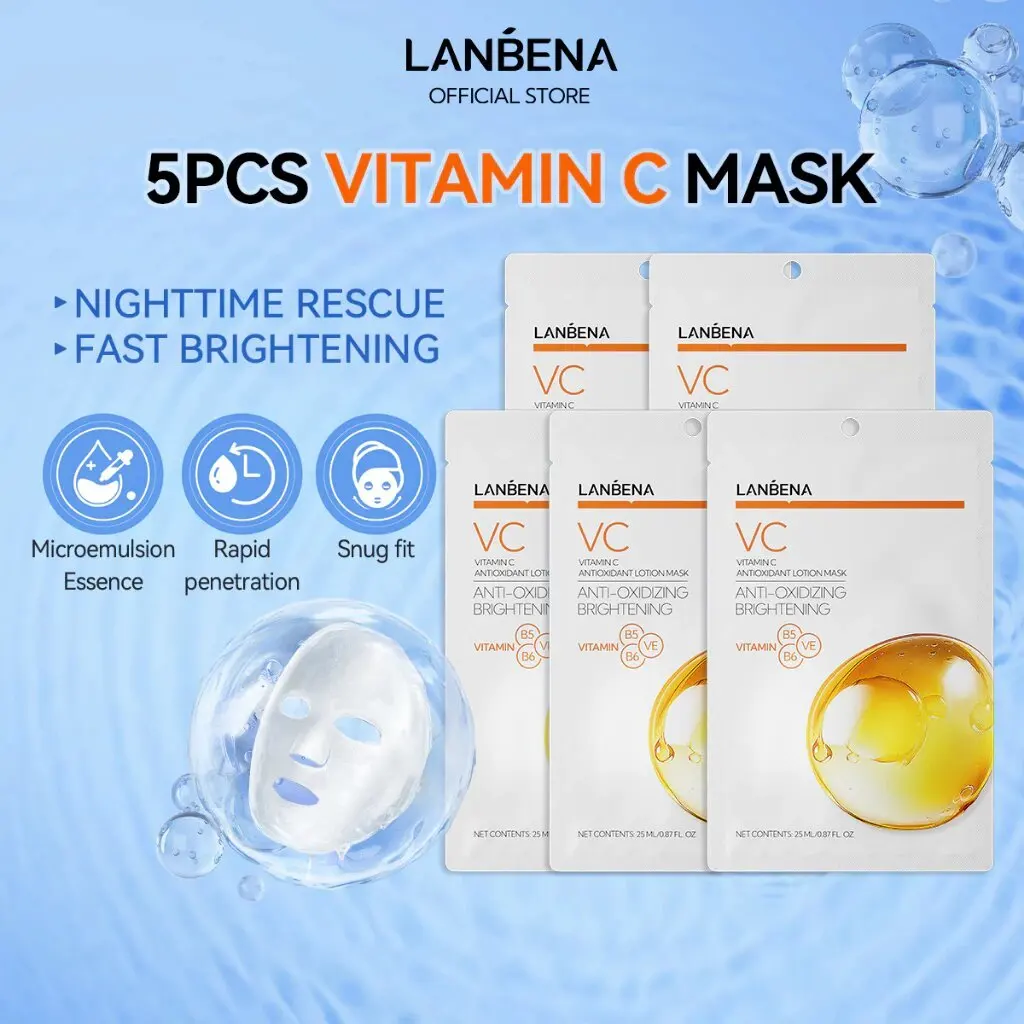 LANBENA Vitamin Lotion Series Mask Firming Moisturizing Acne-Reducing Brightening Soothing Antioxidant Facial Skincare Mask 25ml
LANBENA Vitamin Lotion Series Mask Firming Moisturizing Acne-Reducing Brightening Soothing Antioxidant Facial Skincare Mask 25ml
