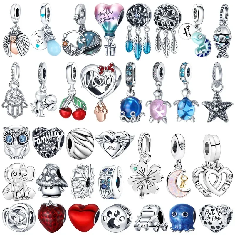 Original 925 Sterling Silver Blue Zircon Owl Luminous Sea Turtle Charms Beads for Pandora DIY Bracelet Women Jewellery Gift
Original 925 Sterling Silver Blue Zircon Owl Luminous Sea Turtle Charms Beads for Pandora DIY Bracelet Women Jewellery Gift