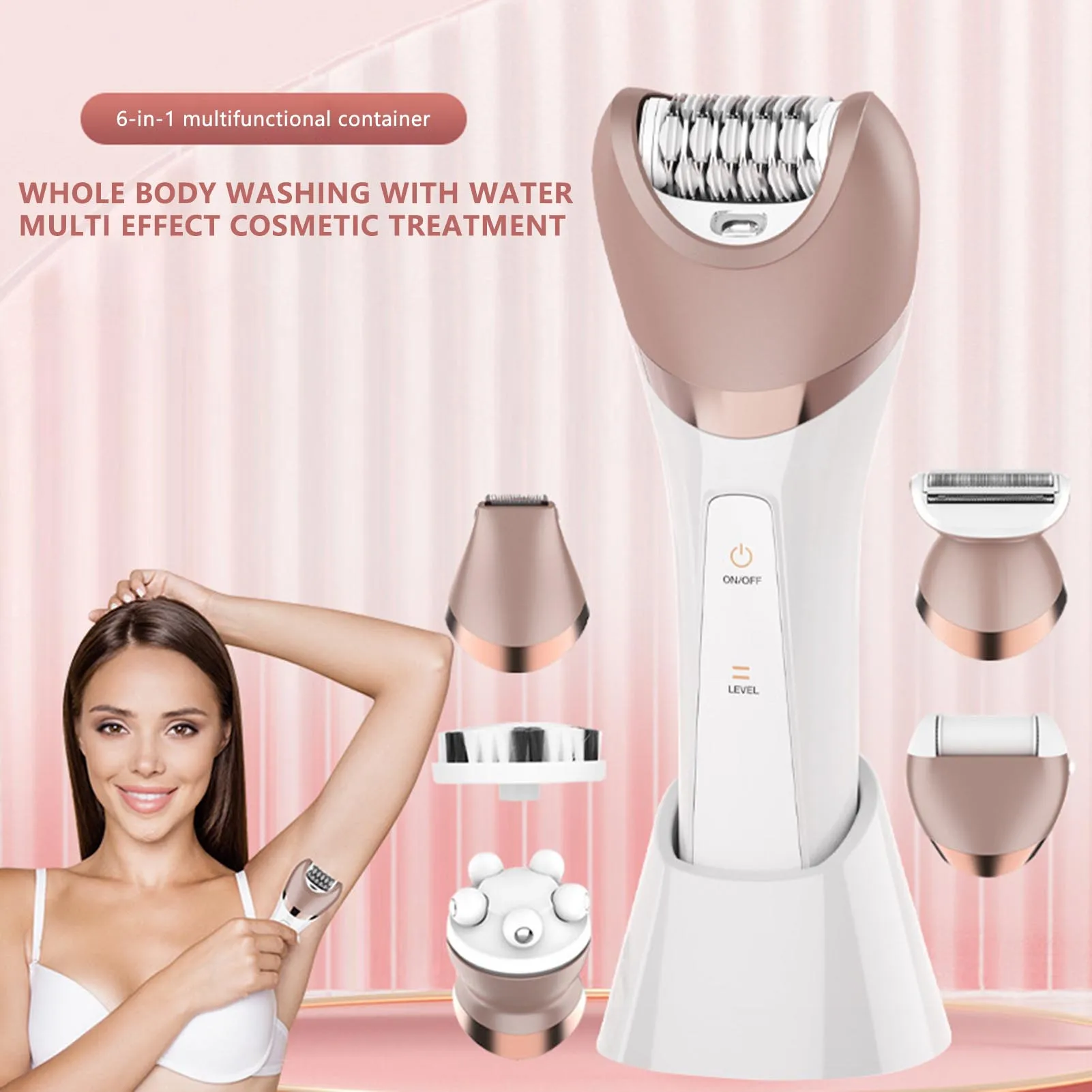 Rechargeable 6 in Shavers Set Women Electric Skin Hair Remover for Face Hand Legs Underarms
Rechargeable 6 in Shavers Set Women Electric Skin Hair Remover for Face Hand Legs Underarms