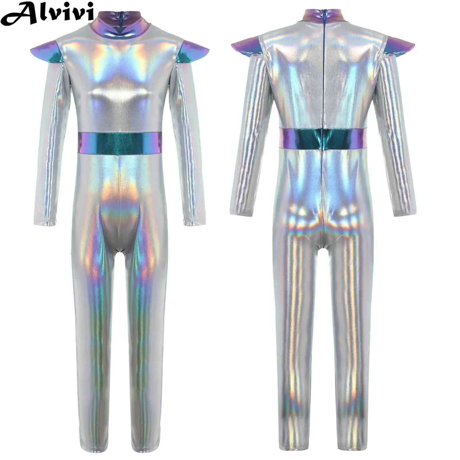 Детский блестящий металлический комбинезон с длинными рукавами, тематическая вечеринка на Хэллоуин, карнавал, костюм для косплея инопланетянина, одежда для фотосъемки
Детский блестящий металлический комбинезон с длинными рукавами, тематическая вечеринка на Хэллоуин, карнавал, костюм для косплея инопланетянина, одежда для фотосъемки