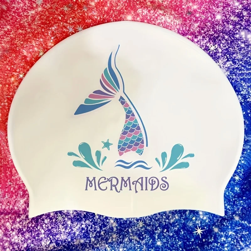 Premium Silicone Swim Cap with Mermaid's Tail Pattern - Large Size Not Strangle Head Long Hair Comfortable Swimming Accessory
Premium Silicone Swim Cap with Mermaid's Tail Pattern - Large Size Not Strangle Head Long Hair Comfortable Swimming Accessory