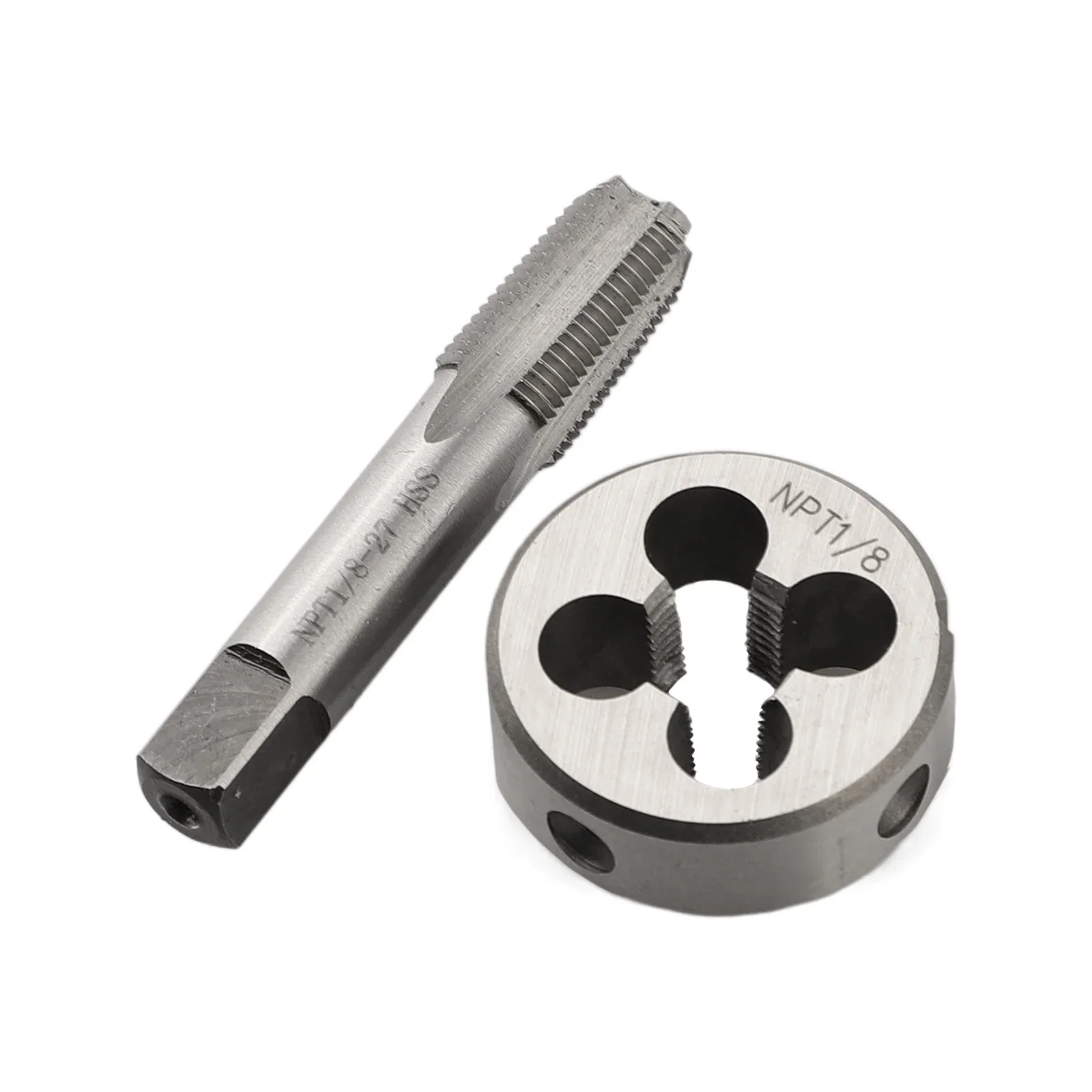 1pcs 1/8 NPT Tap + 1pcs 1/8 NPT Die 1/8-27 NPT/Z Right Hand High Quality Hand Tools Power Tools Accessories
1pcs 1/8 NPT Tap + 1pcs 1/8 NPT Die 1/8-27 NPT/Z Right Hand High Quality Hand Tools Power Tools Accessories