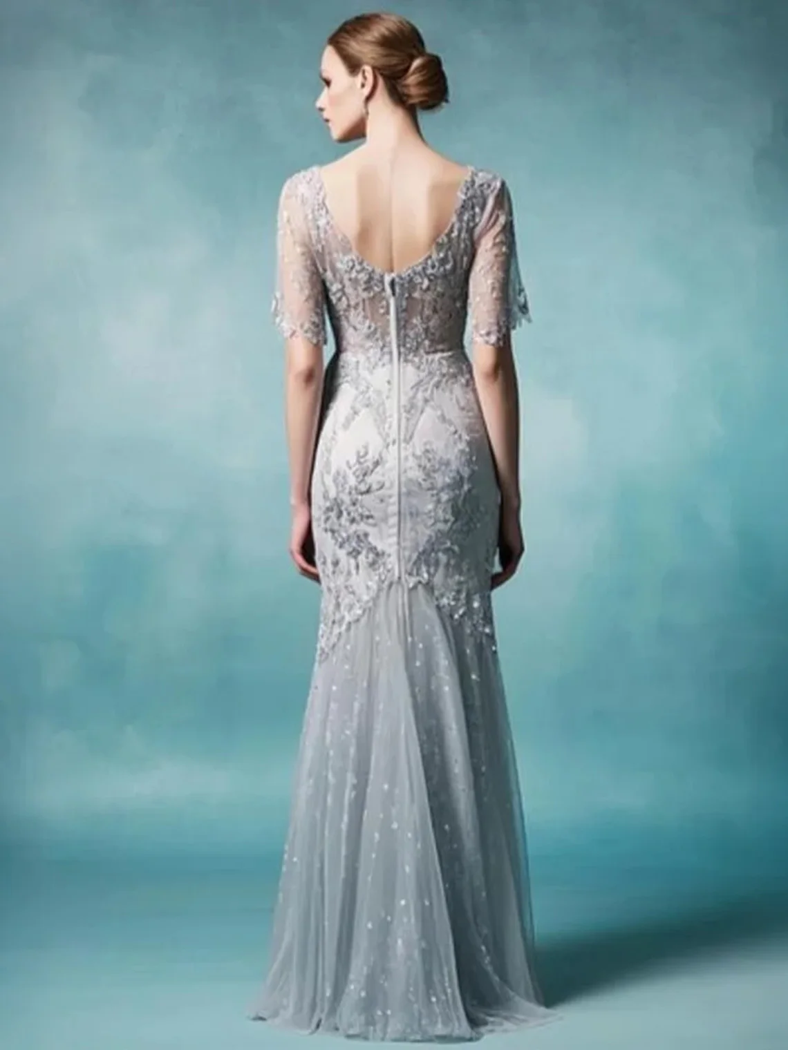 Elegant Mermaid Prom Evening Gown Sexy Wedding Guest Dress Tulle Satin Applique Short Sleeve Floor Length 2025 Free Customized
Elegant Mermaid Prom Evening Gown Sexy Wedding Guest Dress Tulle Satin Applique Short Sleeve Floor Length 2025 Free Customized