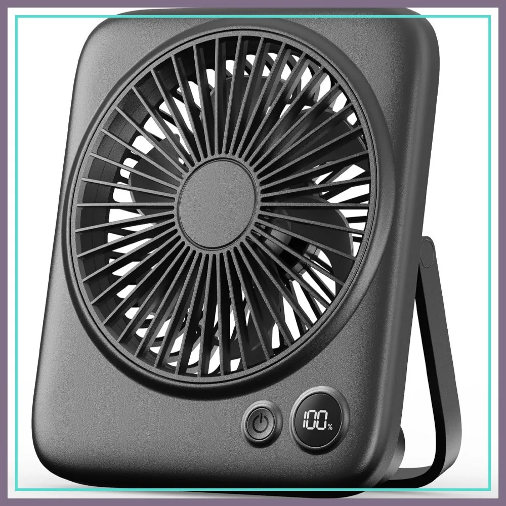 6.5" Portable Desk Fan, 4000mAh Rechargeable, 23Hrs Cordless, 4-Speed Quiet, LED Display, Foldable
6.5" Portable Desk Fan, 4000mAh Rechargeable, 23Hrs Cordless, 4-Speed Quiet, LED Display, Foldable