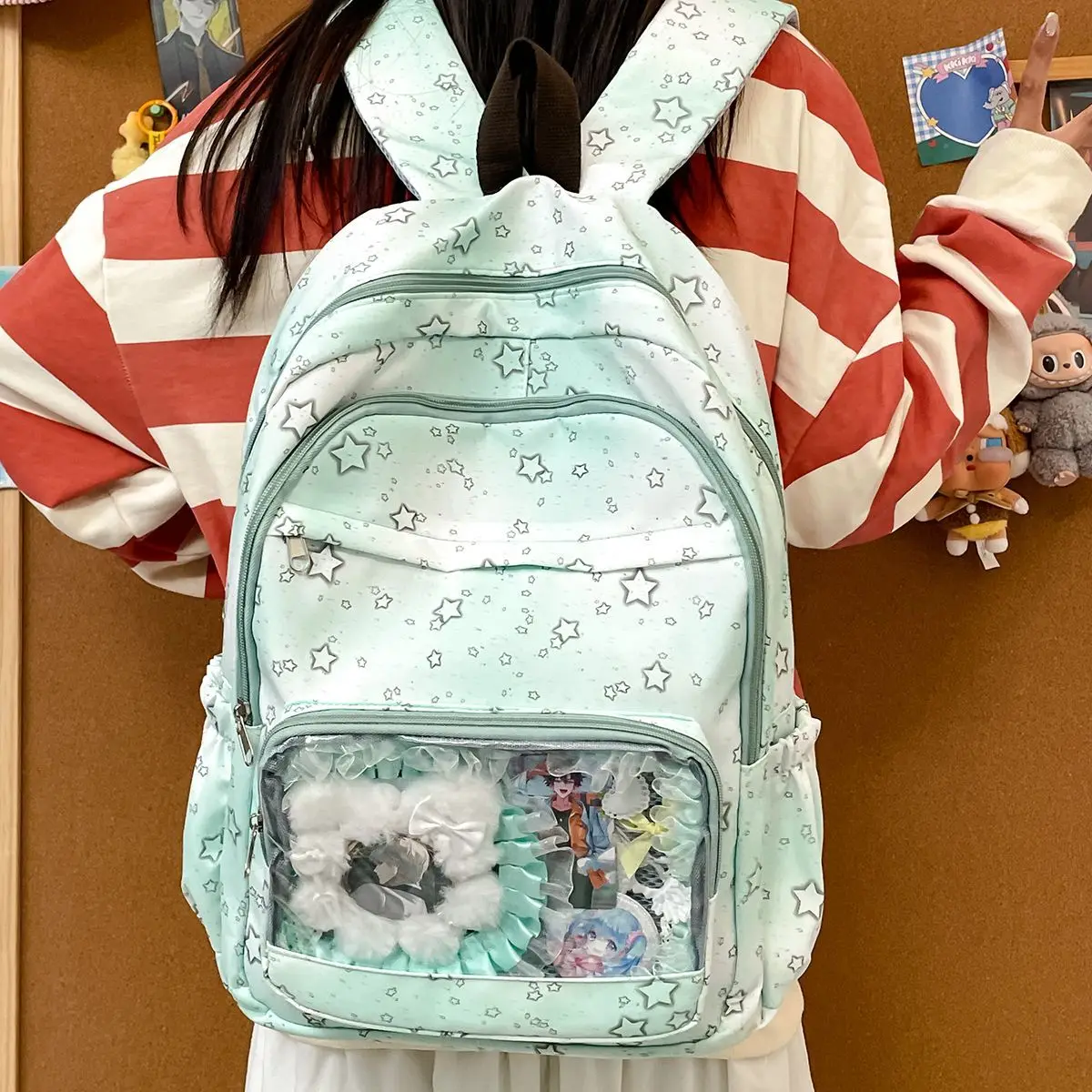 HAEX Aesthetic Women Backpacks 2025 Harajuku Trend Ita Bags Large Capacity Students Commute DIY Anime Badge Mochilas Para Mujer
HAEX Aesthetic Women Backpacks 2025 Harajuku Trend Ita Bags Large Capacity Students Commute DIY Anime Badge Mochilas Para Mujer