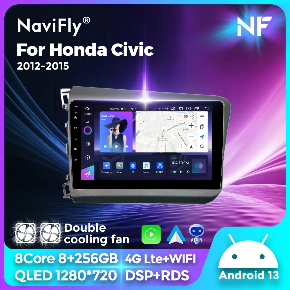2K QLED Wireless Carplay Android Auto Radio Multimedia Player For Honda Civic 2012-2015 BT5.0 Car Stereo GPS intelligent systems
2K QLED Wireless Carplay Android Auto Radio Multimedia Player For Honda Civic 2012-2015 BT5.0 Car Stereo GPS intelligent systems