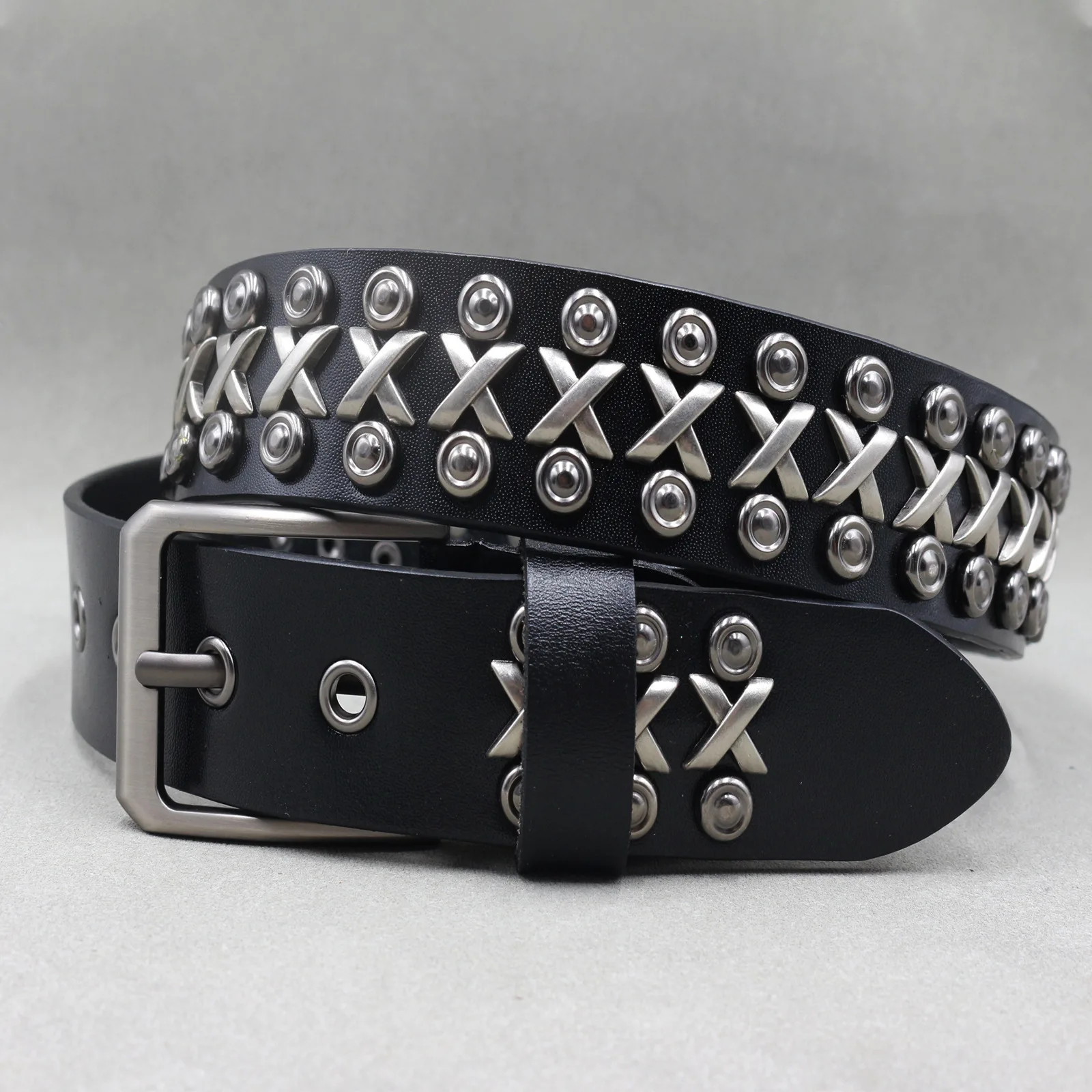 mens casual punk gothic rivets belts dark machine studded belt women luxury original leather waistband brand designer strapon
mens casual punk gothic rivets belts dark machine studded belt women luxury original leather waistband brand designer strapon