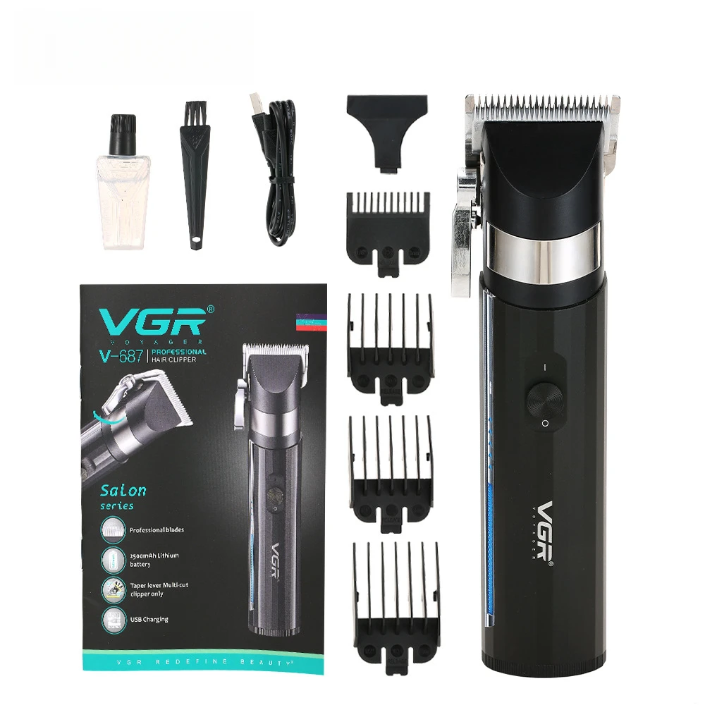 Electric Hair Clipper VGR687 High Power Rechargeable Professional Men Haircut Tool For Barbershop Black
Electric Hair Clipper VGR687 High Power Rechargeable Professional Men Haircut Tool For Barbershop Black