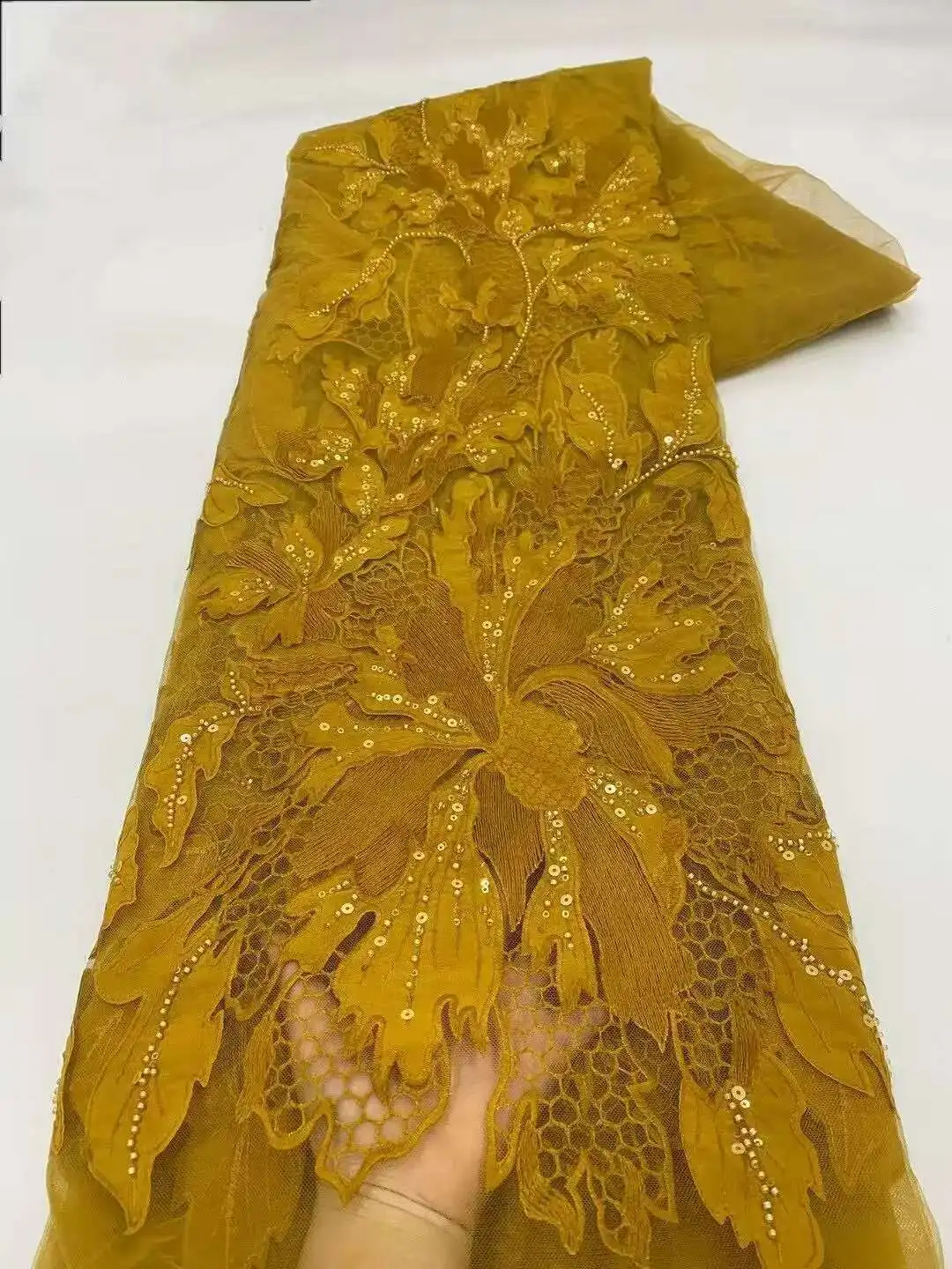 2025 High Quality African Nigerian Tulle Lace Fabric Sequins Embroidery French Guipure Wedding Party Dress Beads 5Yards
2025 High Quality African Nigerian Tulle Lace Fabric Sequins Embroidery French Guipure Wedding Party Dress Beads 5Yards