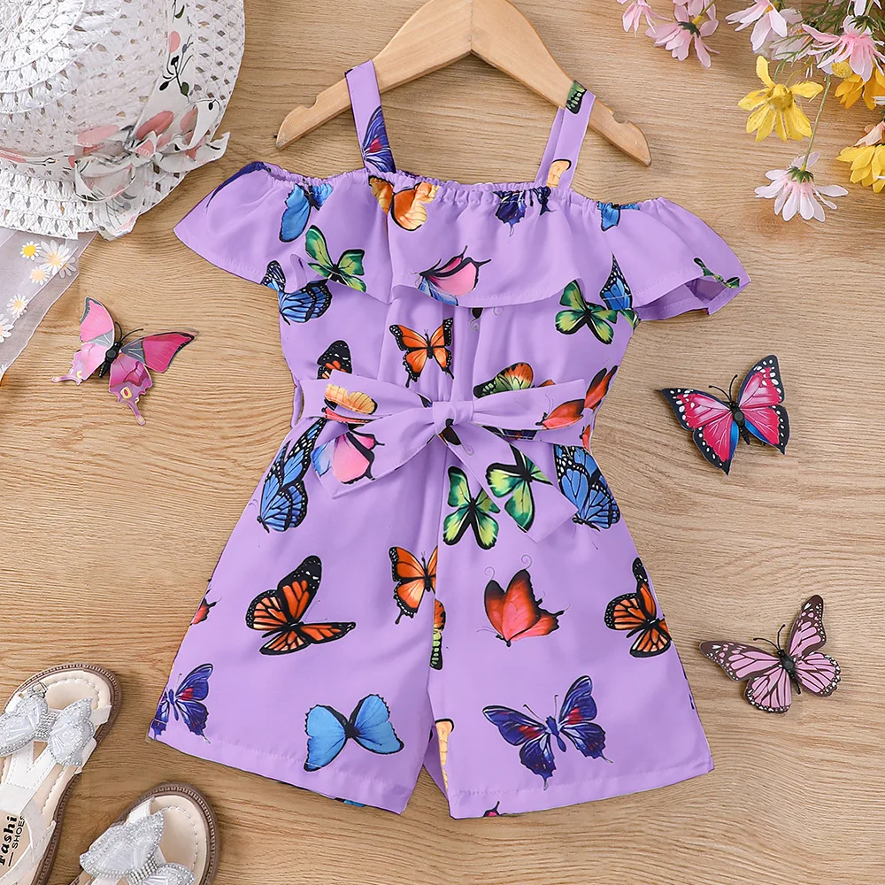 A Sweet And Lovely Girl’s Sleeveless Jumpsuit with Ruffled And a Stylish Bow for Summer Outings Children Girls Clothes For 2-7Y
A Sweet And Lovely Girl’s Sleeveless Jumpsuit with Ruffled And a Stylish Bow for Summer Outings Children Girls Clothes For 2-7Y