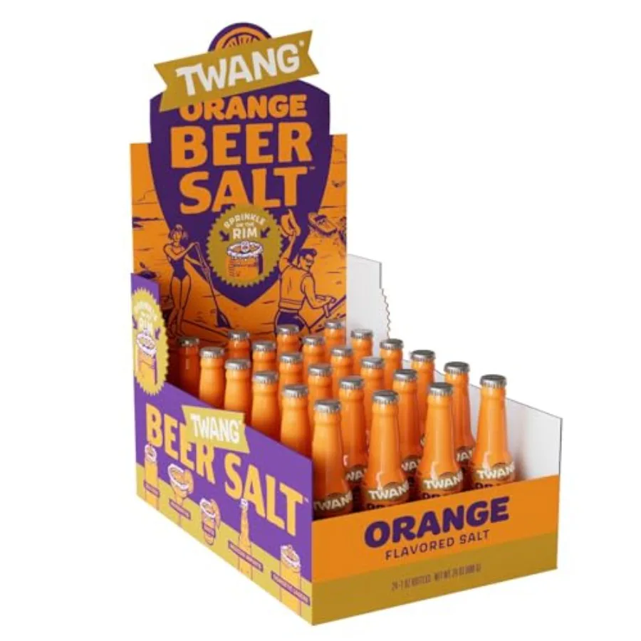 Twang Flavored Beer Salt Seasoning Orange Toppings for Beer Hard Seltzers Canned Cocktails and More 1.4 Ounce Pack of 24
Twang Flavored Beer Salt Seasoning Orange Toppings for Beer Hard Seltzers Canned Cocktails and More 1.4 Ounce Pack of 24