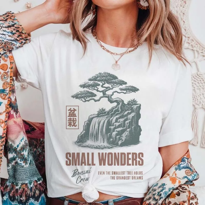 Bonsai Tree Women's T-Shirt Short Sleeved Basic Top Cute Style Summer Fashion Women's Apparel Trendy Printed Casual Top Tee
Bonsai Tree Women's T-Shirt Short Sleeved Basic Top Cute Style Summer Fashion Women's Apparel Trendy Printed Casual Top Tee