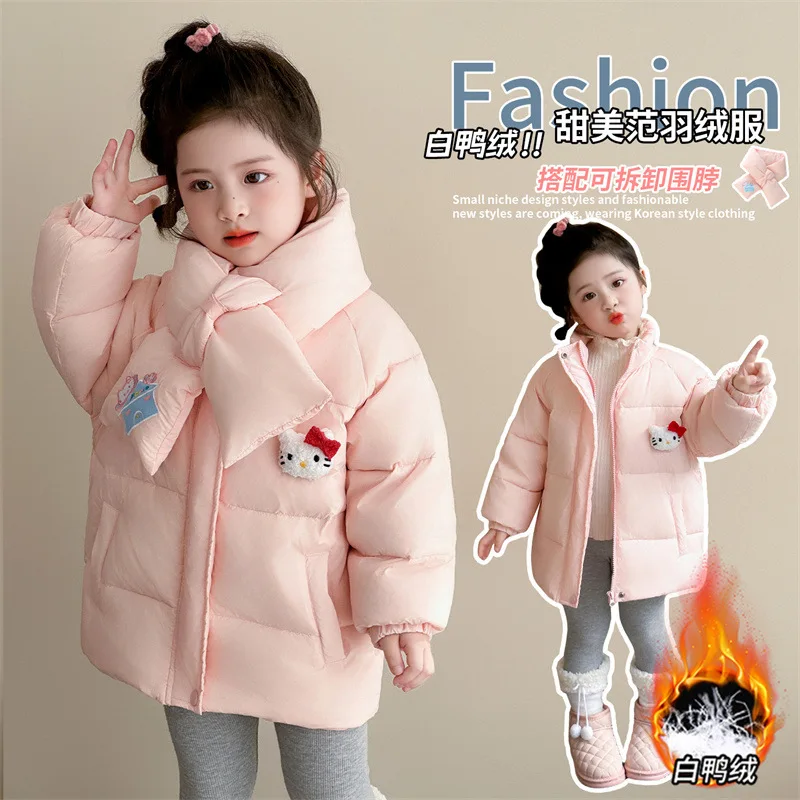 Hello Kitty Girls' Down Jacket Winter Warm Jacket Sanrio 2025 Cute New Style Children's Winter Clothing White Duck Down Clothing
Hello Kitty Girls' Down Jacket Winter Warm Jacket Sanrio 2025 Cute New Style Children's Winter Clothing White Duck Down Clothing