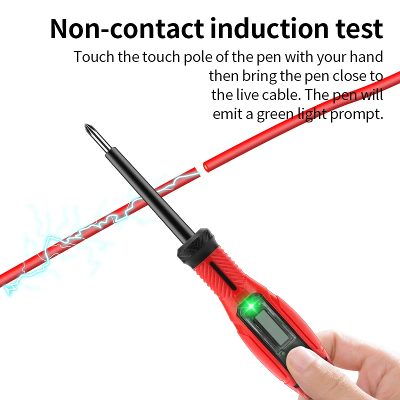 LUXIANZI Voltage Detector Pen Slotted Phillips screwdriver Electrician Wire Line breakpoint Test Tool Non-contact Voltage Tester
LUXIANZI Voltage Detector Pen Slotted Phillips screwdriver Electrician Wire Line breakpoint Test Tool Non-contact Voltage Tester