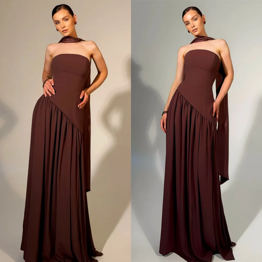Customized Formal Jersey Homecoming Dresses Temperament Strapless Sleeveless Evening Gowns High Quality Special Occasion Gowns
Customized Formal Jersey Homecoming Dresses Temperament Strapless Sleeveless Evening Gowns High Quality Special Occasion Gowns