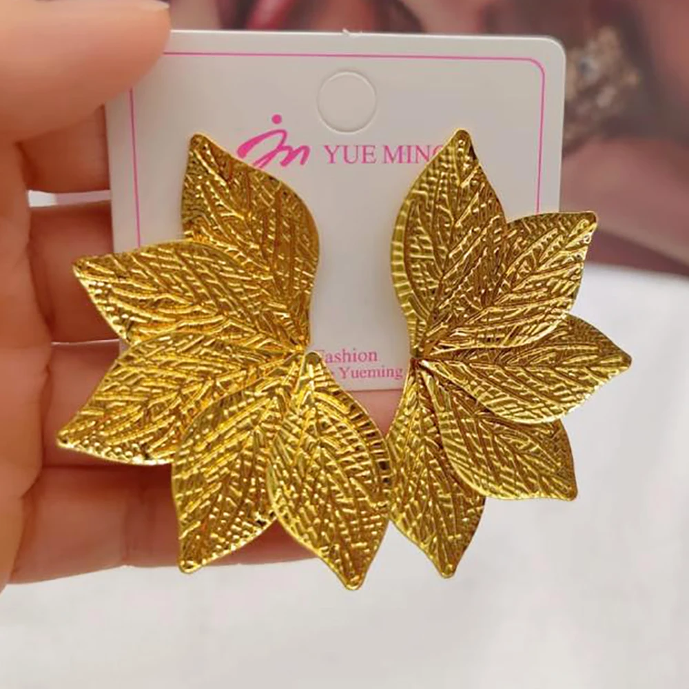 Fashion Leaf Drop Dangle Earrings Stainless Steel Prevent Allergy Metal Popular Jewelry Statement Style Gold Plated Jewellery
Fashion Leaf Drop Dangle Earrings Stainless Steel Prevent Allergy Metal Popular Jewelry Statement Style Gold Plated Jewellery