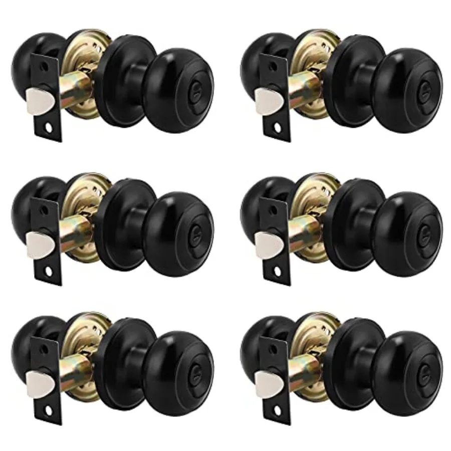 Round Privacy Door Knob Thumb Turn Lock on The Inside,Keyless Doorknobs Interior/Exterior Lockset, Privacy Knobs for Bedroom/Ba
Round Privacy Door Knob Thumb Turn Lock on The Inside,Keyless Doorknobs Interior/Exterior Lockset, Privacy Knobs for Bedroom/Ba