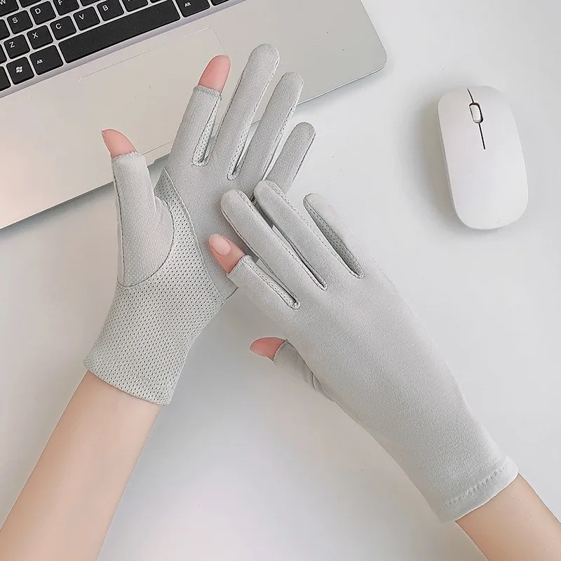 Women's Thin Fingerless Sun Protection Gloves, Breathable Anti-UV Gloves for Driving & Cycling, Non-Slip Summer Outdoor Style
Women's Thin Fingerless Sun Protection Gloves, Breathable Anti-UV Gloves for Driving & Cycling, Non-Slip Summer Outdoor Style