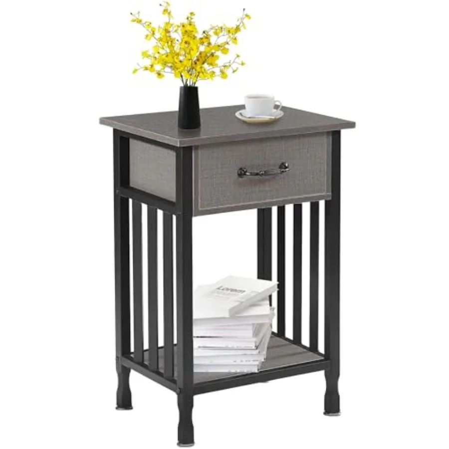 Nightstands Industrial Side/End Tables with Drawer and Storage Shelf Night Stands for Bedroom Living Room Wood Metal Furniture
Nightstands Industrial Side/End Tables with Drawer and Storage Shelf Night Stands for Bedroom Living Room Wood Metal Furniture