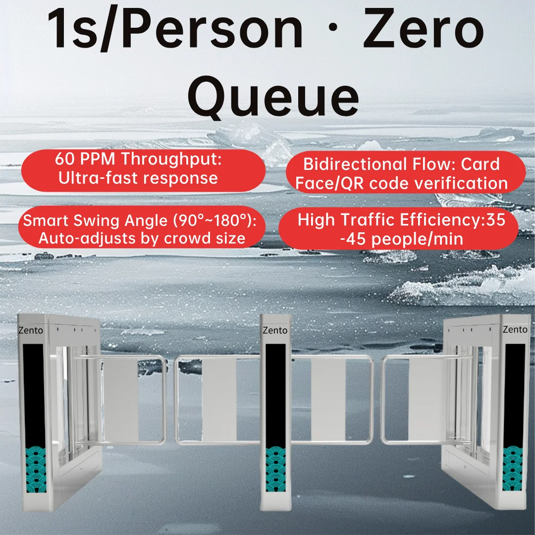 Gate RFID Card & Face Recognition Access Control Entrance & Exit Barrier SUS 304 Brushless Motor Swing Turnstile
Gate RFID Card & Face Recognition Access Control Entrance & Exit Barrier SUS 304 Brushless Motor Swing Turnstile