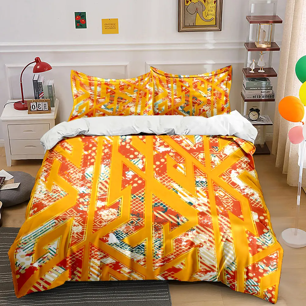 Geometric Patterns with Vibrant Colors Print Soft Comfortable Duvet Cover Bedding Set Included 1*Duvet Cover 2*Pillowcases
Geometric Patterns with Vibrant Colors Print Soft Comfortable Duvet Cover Bedding Set Included 1*Duvet Cover 2*Pillowcases