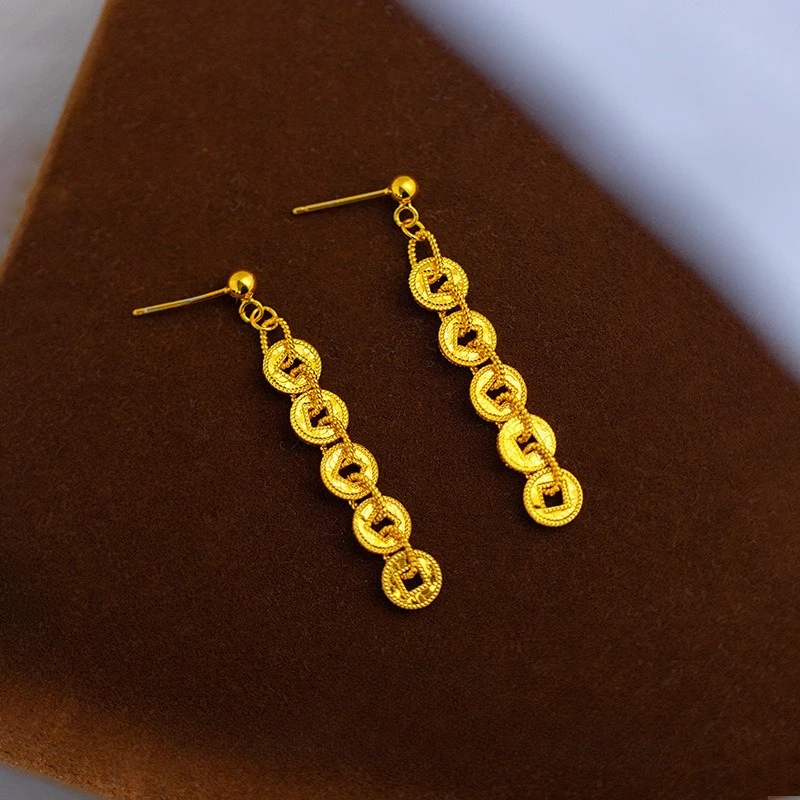 Genuine 18 Kt Color Sparkling Fish Scales Crushed Ice Five Coins Earring for Women Elegant Drop Earrings Party Fine Jewelry Gift
Genuine 18 Kt Color Sparkling Fish Scales Crushed Ice Five Coins Earring for Women Elegant Drop Earrings Party Fine Jewelry Gift