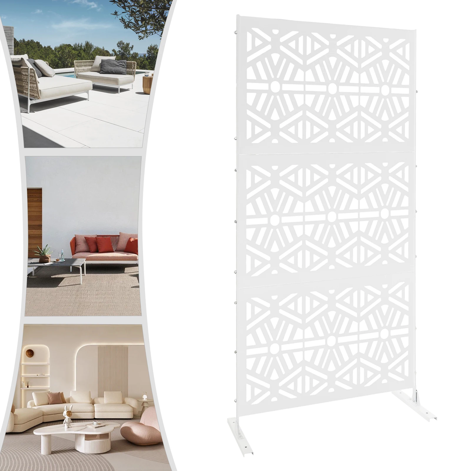 Patio Privacy Screen, High-Quality Steel, Rustproof, Wear-Resistant Divider for Home, Office, and Hospitals, Easy Installation
Patio Privacy Screen, High-Quality Steel, Rustproof, Wear-Resistant Divider for Home, Office, and Hospitals, Easy Installation