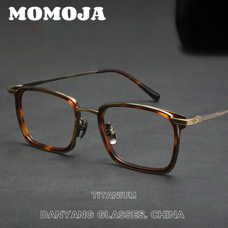 MOMOJA Men's Pure Titanium Eyewear Frame Women's Full Frame Personalized Fashion Optical Myopia Prescription Glasses 1610
MOMOJA Men's Pure Titanium Eyewear Frame Women's Full Frame Personalized Fashion Optical Myopia Prescription Glasses 1610
