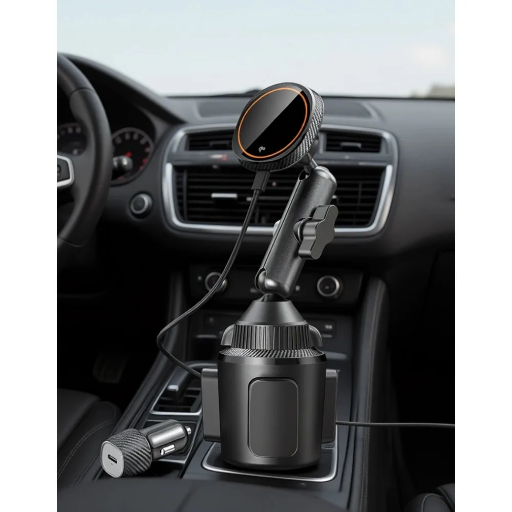 15W MagSafe Car Mount Wireless Charger Cup Holder with Cooling Fan Fast Charging for iPhone
15W MagSafe Car Mount Wireless Charger Cup Holder with Cooling Fan Fast Charging for iPhone