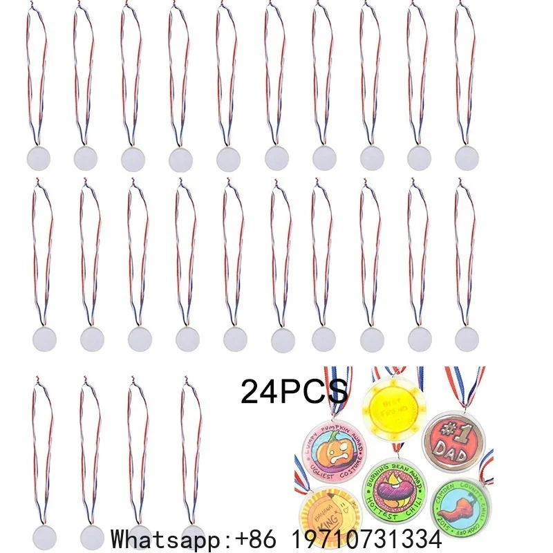 24 Pcs Design Your Own Award Medals Plastic Blank DIY Award with Ribbons for Party Favors Trophy for Prize Gift Children Sports
24 Pcs Design Your Own Award Medals Plastic Blank DIY Award with Ribbons for Party Favors Trophy for Prize Gift Children Sports