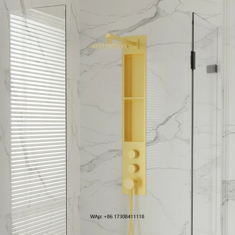 Premium 304 stainless steel all-in-one shower system for the European market with pressure balancing valve, rain shower and hand
Premium 304 stainless steel all-in-one shower system for the European market with pressure balancing valve, rain shower and hand