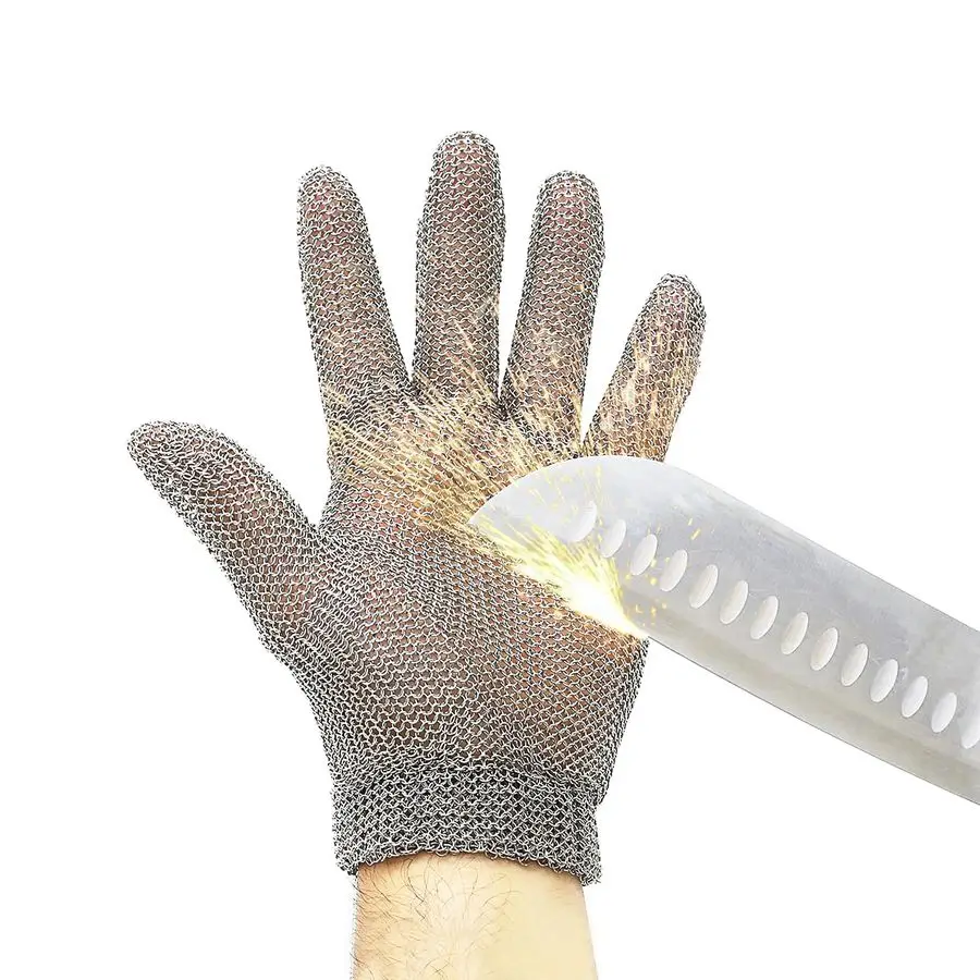 Уровень устойчивых к порезам перчатки пищевого качества, перчатки с бенпочкой для резки мясной лампы, пружинный браслет, перчатки из металлической сетки из нержавеющей стали
Уровень устойчивых к порезам перчатки пищевого качества, перчатки с бенпочкой для резки мясной лампы, пружинный браслет, перчатки из металлической сетки из нержавеющей стали