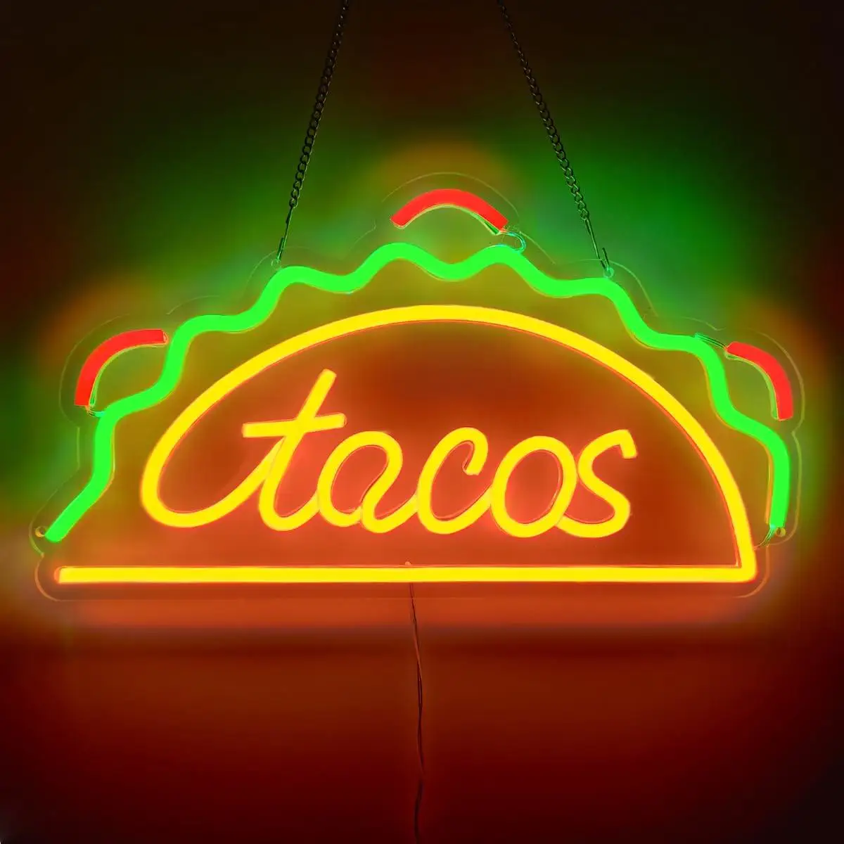 Tacos Neon Sign USB Dimmable LED Lights For Mexican Restaurant Fast Food Nightclub Shop Window Store Party Wall Decoration
Tacos Neon Sign USB Dimmable LED Lights For Mexican Restaurant Fast Food Nightclub Shop Window Store Party Wall Decoration
