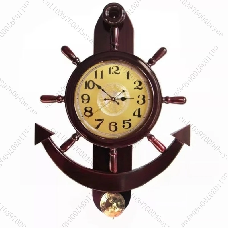 Helmsman Wall Clock Silent Simple Wooden Pendulum Clock Retro Fashion Countryside Creative Living Room Rudder Clock
Helmsman Wall Clock Silent Simple Wooden Pendulum Clock Retro Fashion Countryside Creative Living Room Rudder Clock