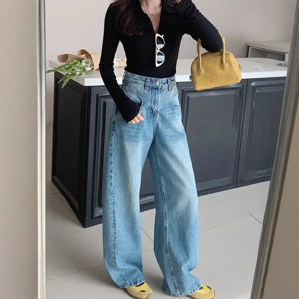 Wide Leg Pants Jeans Women Vintage Basics Floor Length High Waist Washed Distressed Pockets Streetwear Straight Denim Trousers
Wide Leg Pants Jeans Women Vintage Basics Floor Length High Waist Washed Distressed Pockets Streetwear Straight Denim Trousers
