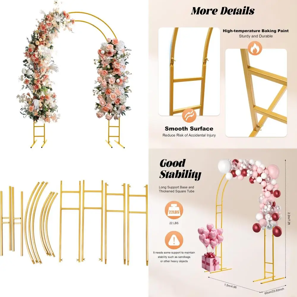 Отдельно стоящая металлическая свадебная арка для украшения воздушных шаров, подходит для садовых и внутренних вечеринок
Отдельно стоящая металлическая свадебная арка для украшения воздушных шаров, подходит для садовых и внутренних вечеринок