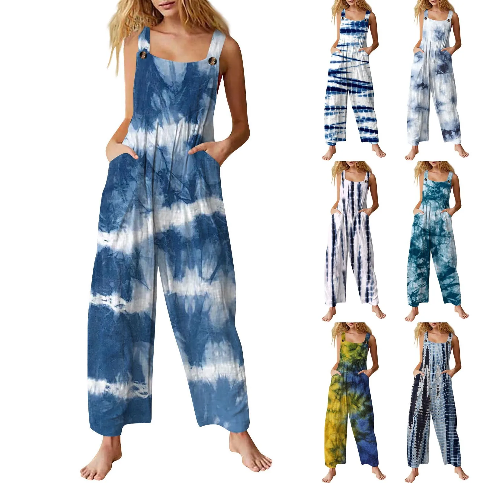 Womens Casual Overalls Jumpsuits Adjustable Straps Sleeveless Summer Cute Comfy Rompers With Pocket Jumpsuits for Women Casual
Womens Casual Overalls Jumpsuits Adjustable Straps Sleeveless Summer Cute Comfy Rompers With Pocket Jumpsuits for Women Casual
